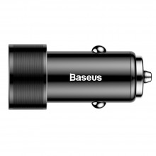 Автомобильное зарядное устройство Baseus Small Screw Dual-USB Quick Charge Car Charger 36W Быстрая зарядка QC 3.0 Черный