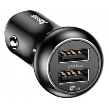 Автомобильное зарядное устройство Baseus Gentry series Dual-USB and Big current Quick-charge 25W Black  2.4А